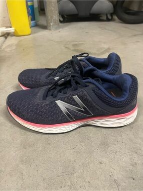 New Balance Women's Navy and Pink Athletic Running Shoes